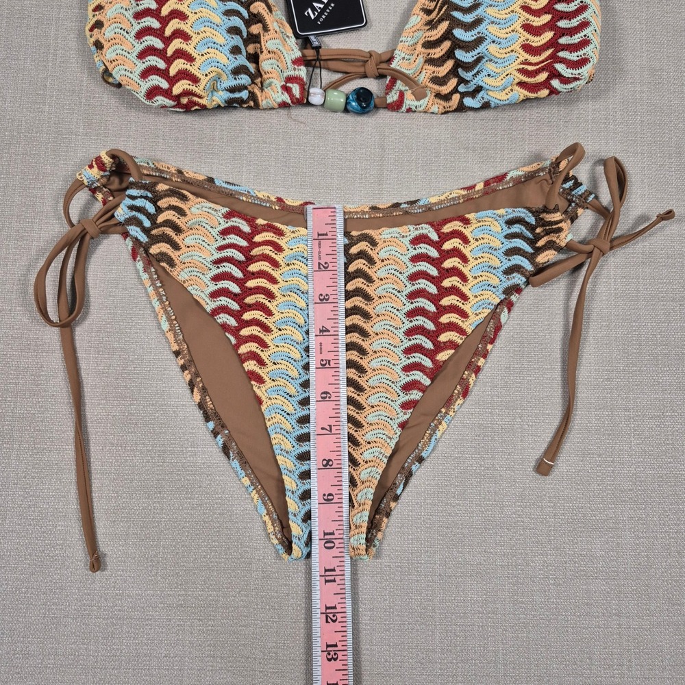 ZAFUL Womens Two Piece Bikini Set Triangle Halter Cowl Neck Swimsuit L - Picture 5 of 11